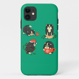 Capa Para iPhone 11 Gatos de Natal bonitos e Engraçados