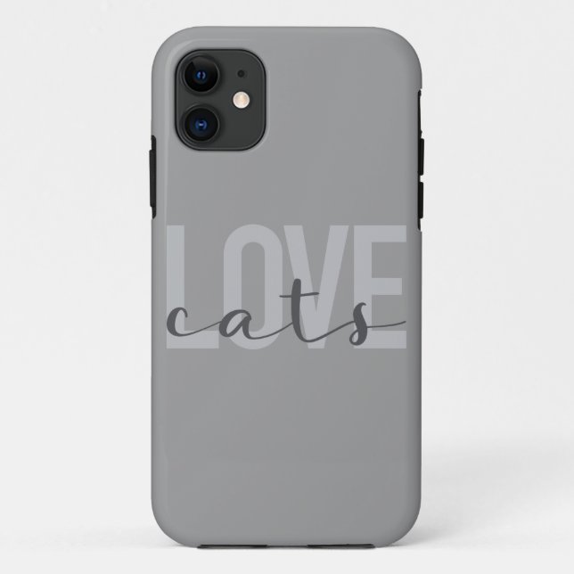 Capa Para iPhone 11 Gatos modernos, simples, urbanos, modernos de desi (Verso)