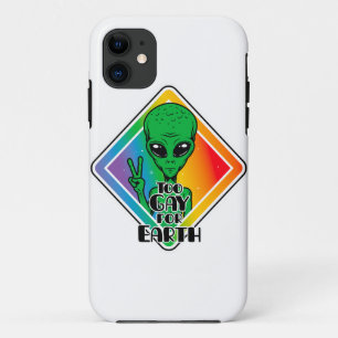 Capa Para iPhone 11 Gay Demais Para OVNI Alienígena Engraçado Da Terra