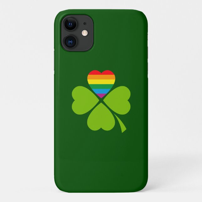 Capa Para iPhone 11 Gay Lucky Clover (Verso)