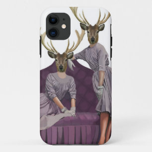 Capa Para iPhone 11 Gêmeos Veados em Vestidos Roxos.jpg