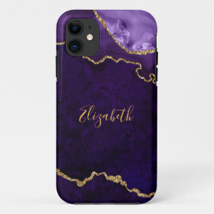 Capa Para iPhone 11 Geodo de Águas Douradas de Águia de Mármore