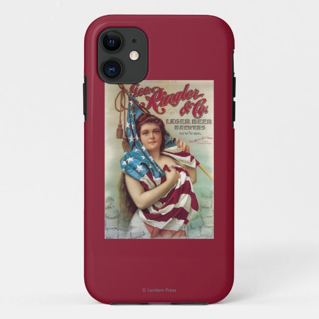 Capa Para iPhone 11 George Ringler & CO. Poster de cerveja (Verso)