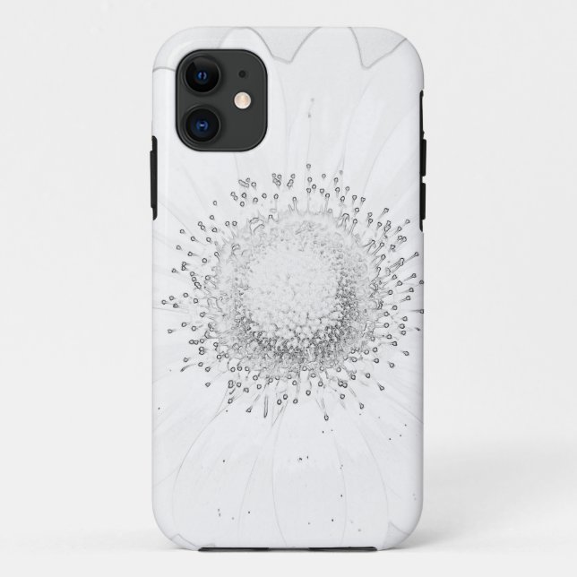 Capa Para iPhone 11 Gerbera BW (Verso)