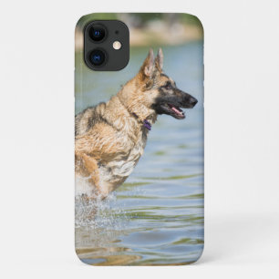 Capa Para iPhone 11 German shepherd Salta Em Água