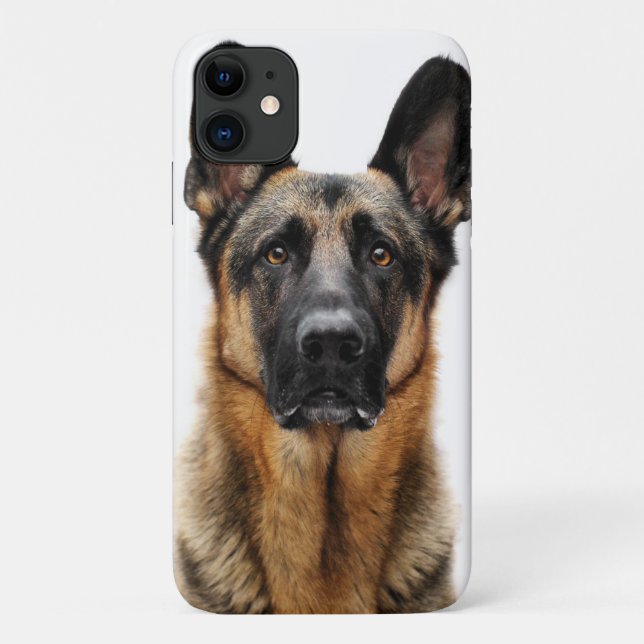 Capa Para iPhone 11 German shepherd Sentado (Verso)
