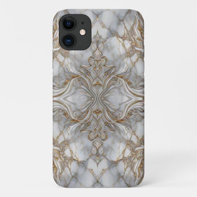 Capa Para iPhone 11 "Gilded Marble: Dourado-Infuso (Verso)
