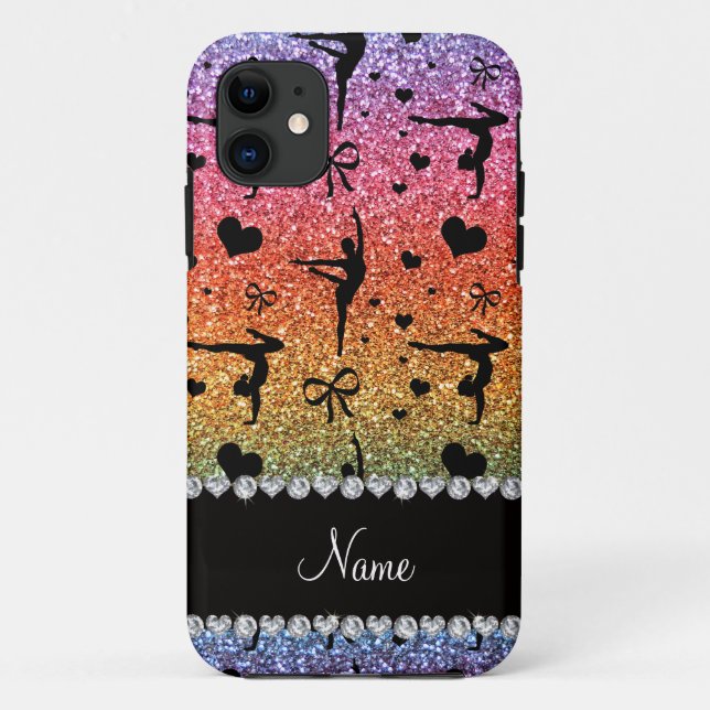 Capa Para iPhone 11 Ginástica conhecida personalizada do brilho do (Verso)