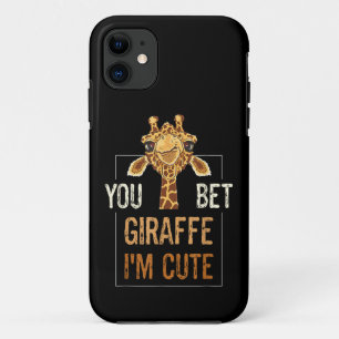 Capa Para iPhone 11 Girafa Sarcastica Fofa Amante de Animais Com Certe