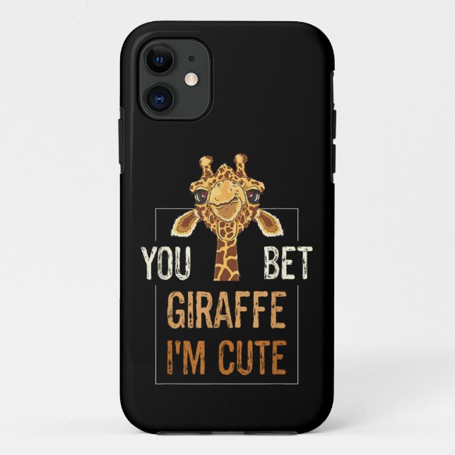 Capa Para iPhone 11 Girafa Sarcastica Fofa Amante de Animais Com Certe (Verso)
