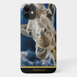 Capa Para iPhone 11 Girafas com um rosto Hilário giro 11