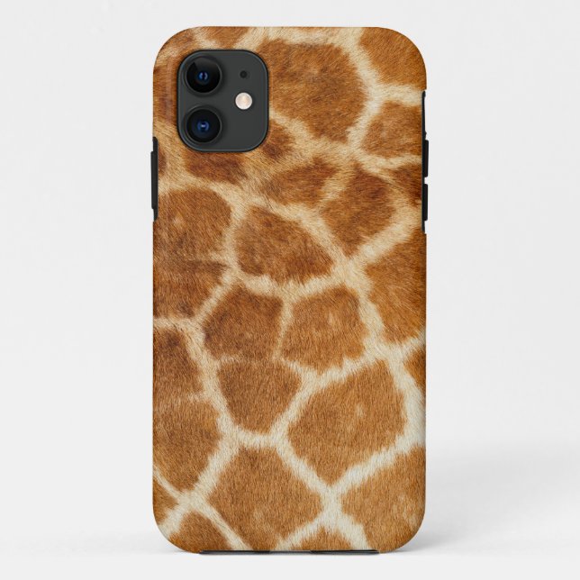 Capa Para iPhone 11 Giraffe fur Impressão (Verso)