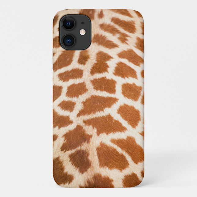 Capa Para iPhone 11 Giraffe Skin Texture Brown Patterno (Verso)