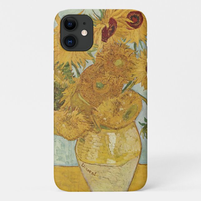 Capa Para iPhone 11 Girasóis de Van Gogh (Verso)