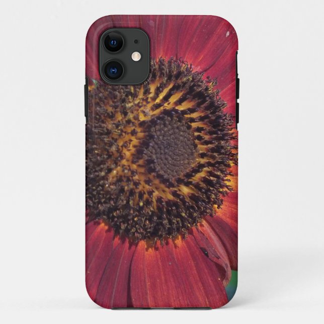 Capa Para iPhone 11 Girassol vermelho (Verso)