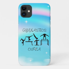 Capa Para iPhone 11 Girls Gymnastics Rainbow Swirls