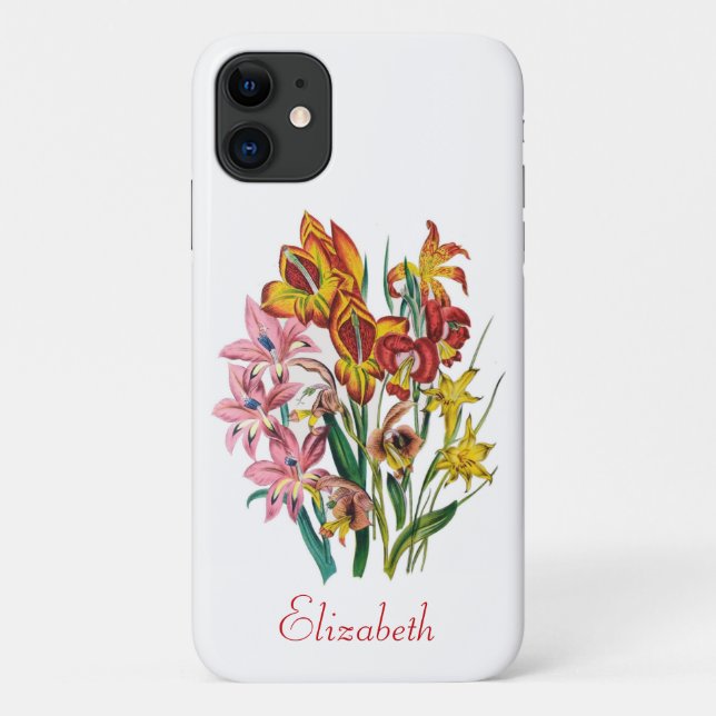 Capa Para iPhone 11 Gladíolos Personalizados (Verso)