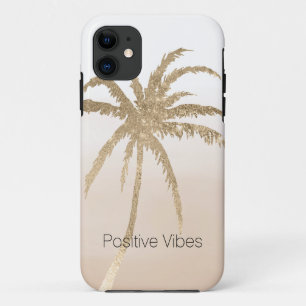 Capa Para iPhone 11 Glam Dourado Tropical Palm ombre