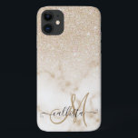 Capa Para iPhone 11 Glamoroso Ombro Dourado de Gradiente de Mármore Br<br><div class="desc">Este design elegante e feminino perfeito para a moda da moda e na moda. Apresenta um gradiente ombre esparso dourado brilhante e impresso em cima de um fundo padrão de ouro e mármore branco. É glamouroso, chico, luxuoso, moderno e clássico. ***NOTA DE DESIGN IMPORTANTE: Para qualquer solicitação de design personalizada,...</div>