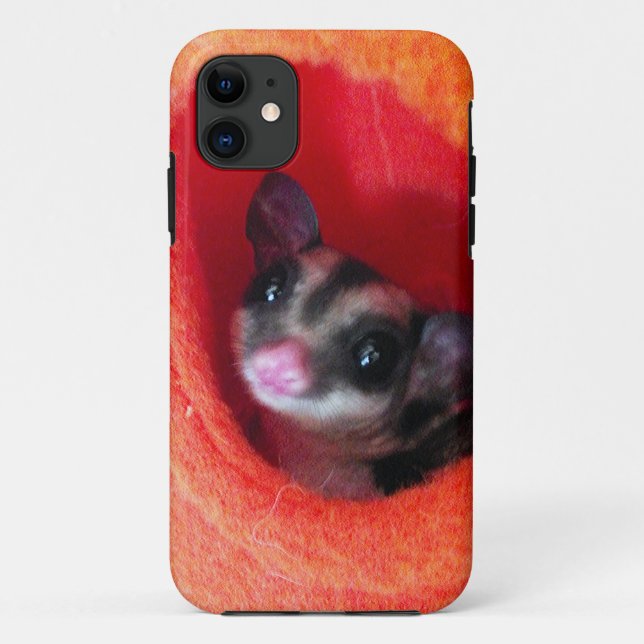 Capa Para iPhone 11 Glider de Açúcar na Cama Laranja (Verso)