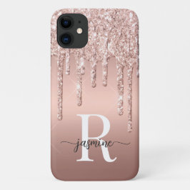 Capa Para iPhone 11 Glitter Dourado Rosa de na moda, Glitter Drives Me