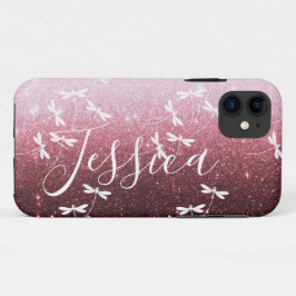 Capa Para iPhone 11 Glitter e libélulas iP personalizado Case-Mate