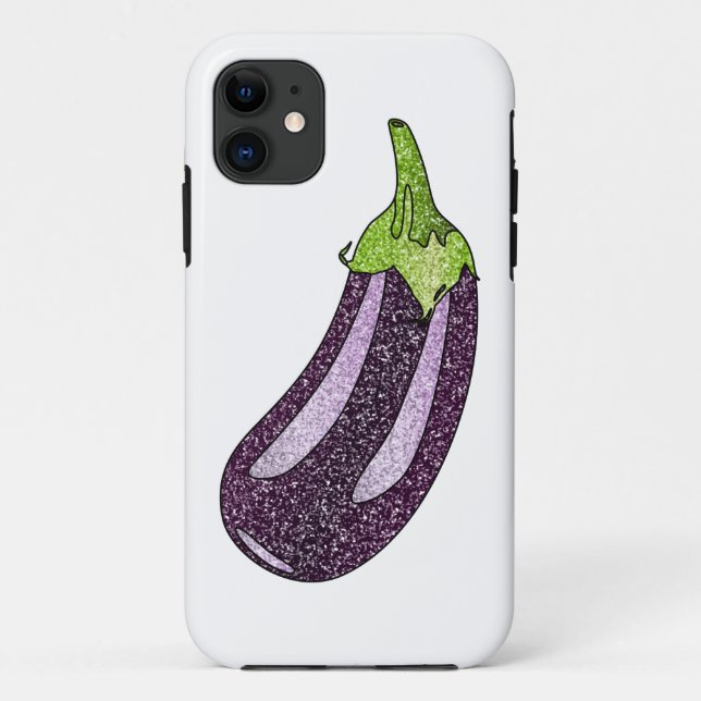 Capa Para iPhone 11 Glitter EggPlant (Verso)