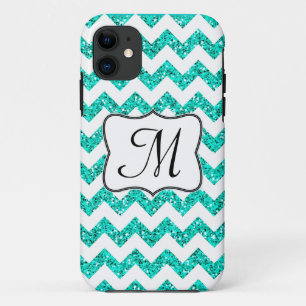 Capa Para iPhone 11 Glitter Térmico Moderno Chevron Monograma IPHONE 5