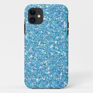 Capa Para iPhone 11 Glitzy Ocean Blue Glitter