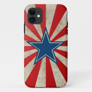 Capa Para iPhone 11 Glória envelhecida - vermelho, branco e azul
