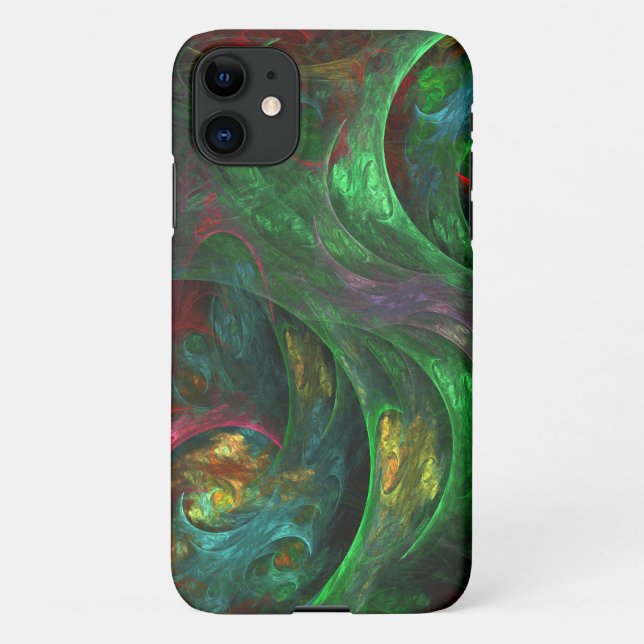 Capa Para iPhone 11 Glossy Abstrato Art Glossy (Verso)
