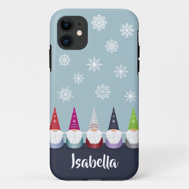 Capa Para iPhone 11 Gnome Para Os Feriados (Verso)