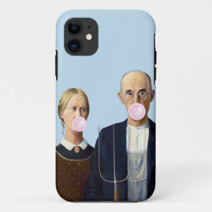 Capa Para iPhone 11 Goma-bolha rosa soprada gótica americana