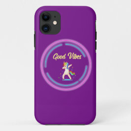 Capa Para iPhone 11 Good Vibes Unicorn