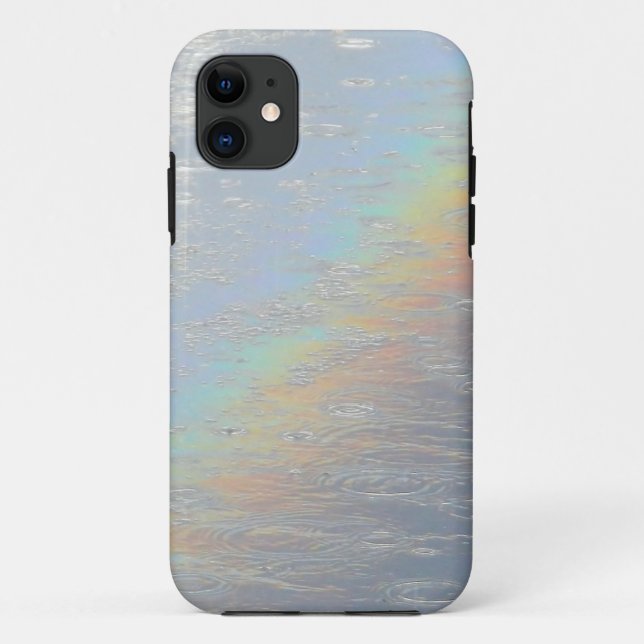 Capa Para iPhone 11 Gotas do arco-íris (Verso)