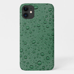 Capa Para iPhone 11 Gotículas de água verde