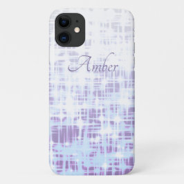 Capa Para iPhone 11 Gradiente Branco Roxo Brilho Faíscas Personalizado
