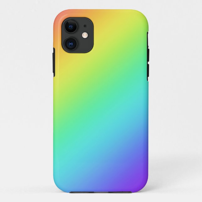 Capa Para iPhone 11 Gradiente de Arco-íris Brilhante (Verso)