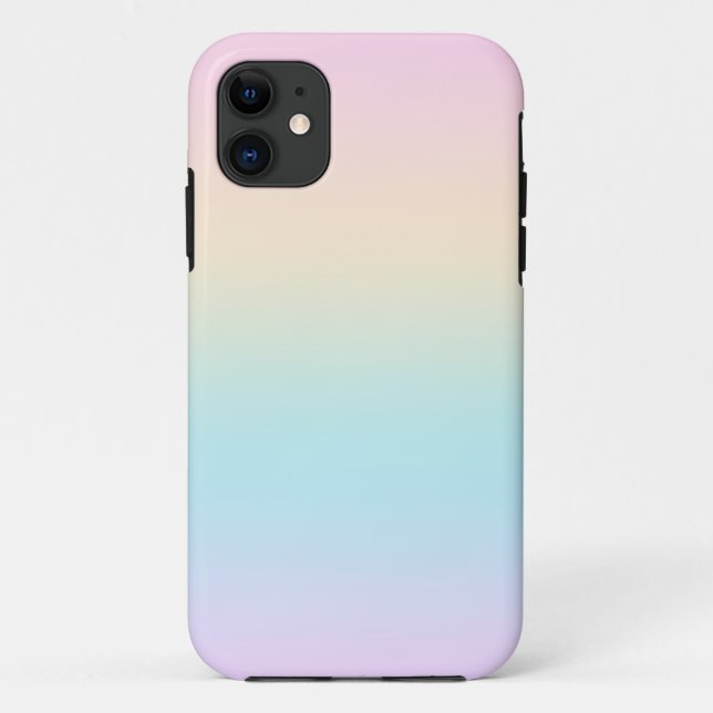 Capa Para iPhone 11 Gradiente de cor do Pastel (Verso)