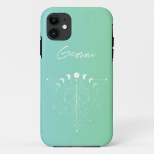 Capa Para iPhone 11 Gradiente de sinal de estrela do horóscopo gemini 