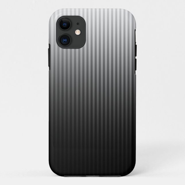 Capa Para iPhone 11 Gradiente Legal Na moda Trendy Black & White Strip (Verso)