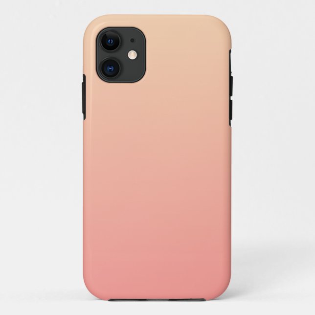 Capa Para iPhone 11 Gradiente Rosa e Pêssego (Verso)