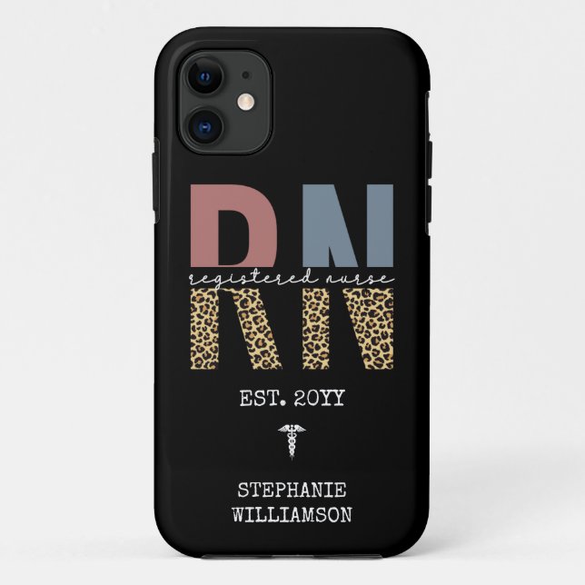 Capa Para iPhone 11 Graduação de Enfermeiros Registrados Personalizado (Verso)