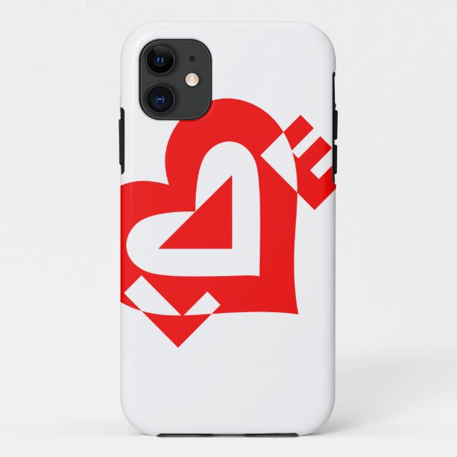 Capa Para iPhone 11 Gráfico de Amor legal, Vermelho (Verso)