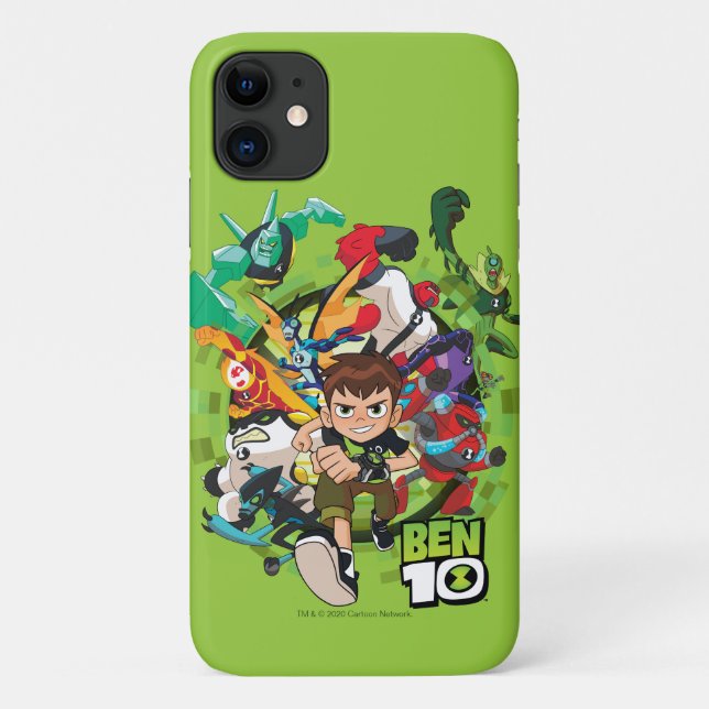 Capa Para iPhone 11 Gráfico de Corrente de Alienígena Ben 10 (Verso)