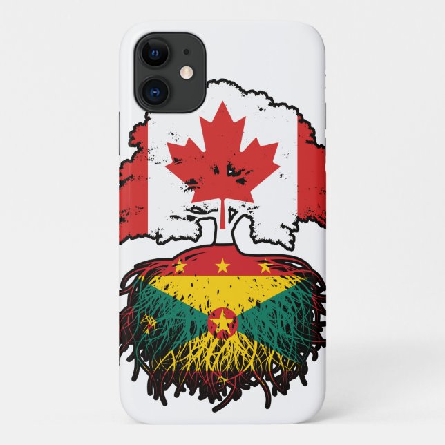 Capa Para iPhone 11 Granada Granada Canadense Canadá Bandeira de Raíze (Verso)