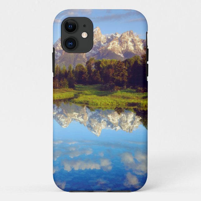 Capa Para iPhone 11 Grand Tetons refletidos no rio Snake (Verso)