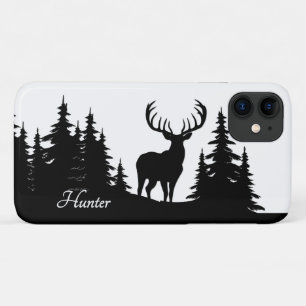 Capa Para iPhone 11 Grande Buck Entre Nome Pessoal do Vetor de Pinheir
