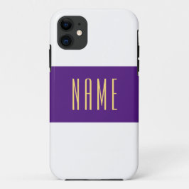 Capa Para iPhone 11 Grande distribuição real do centro roxo em branco 