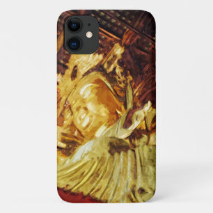 Capa Para iPhone 11 Grande estátua Dourada de Quioto do Japão em Abstr